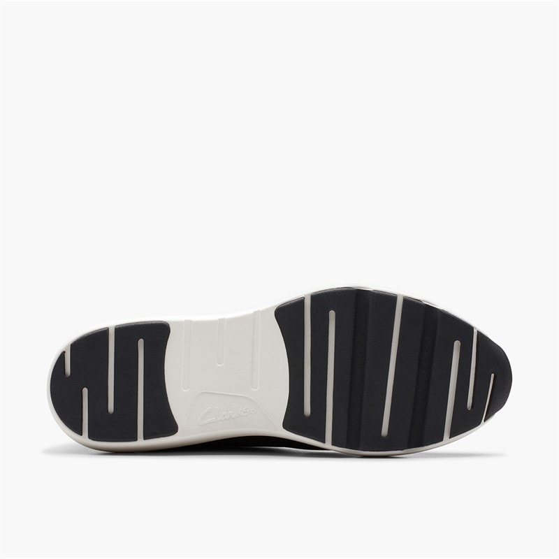 Clarks Womens Tivoli D-Fit Side Zip Trainers Black - Image 2