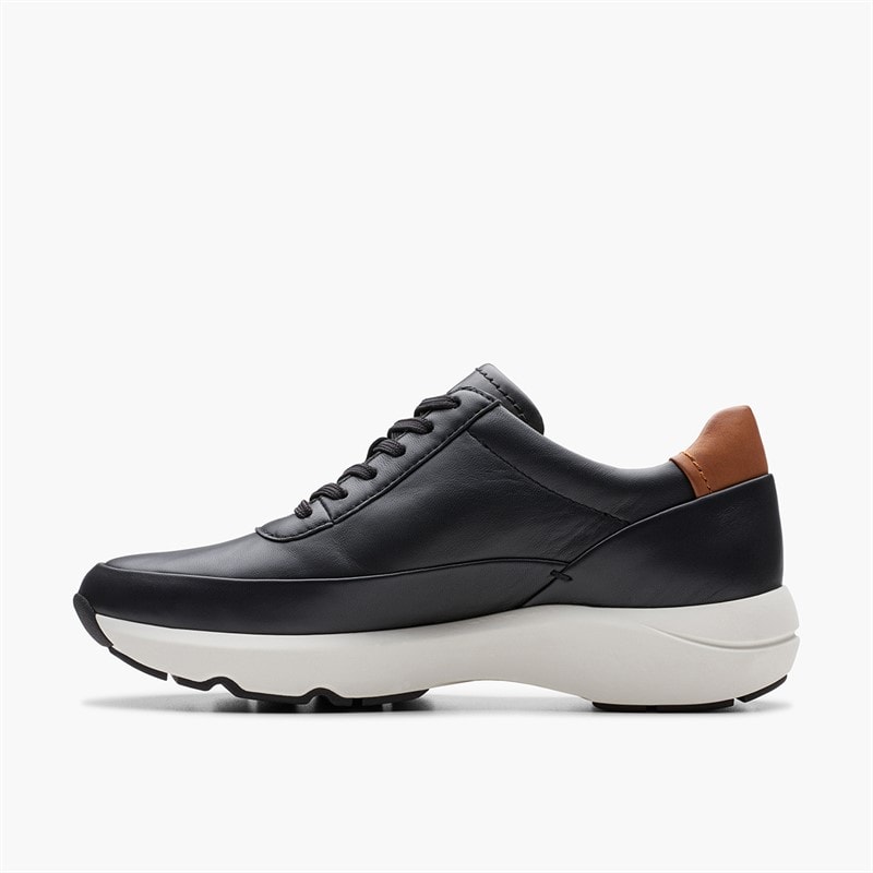 Clarks Womens Tivoli D-Fit Side Zip Trainers Black - Image 5