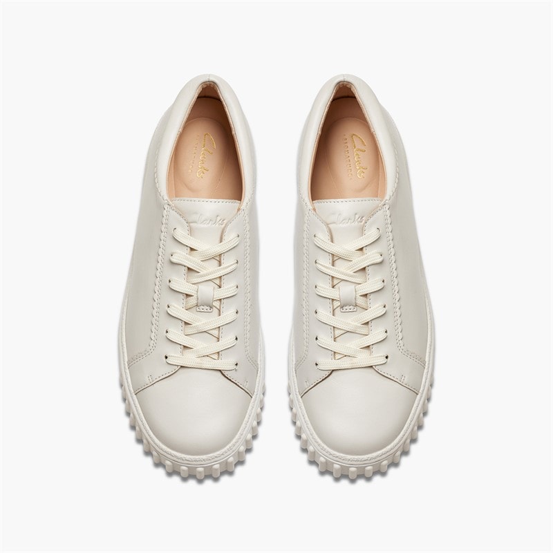 Clarks Womens Mayhill Walk D- Fit Trainers Off White - Image 4