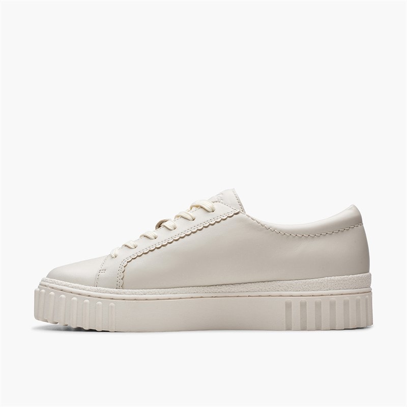 Clarks Womens Mayhill Walk D- Fit Trainers Off White - Image 5