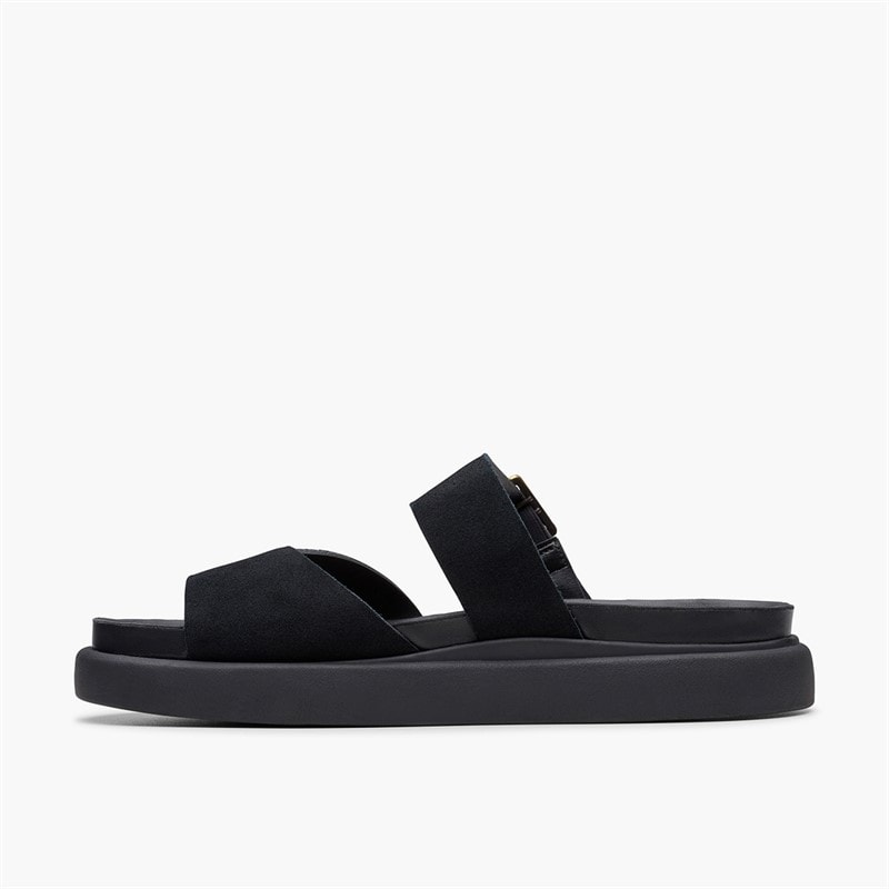 Clarks Womens Aristella D-Fit Sliders Black - Image 5