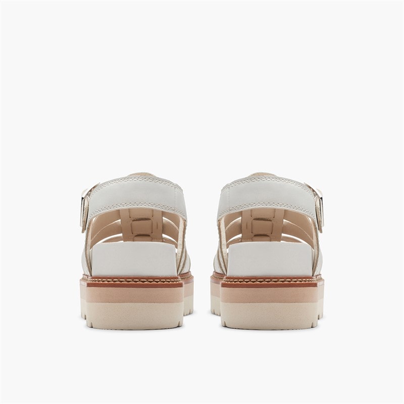 Clarks Womens Orianna Twist D-Fit Sandals Off White - Image 3