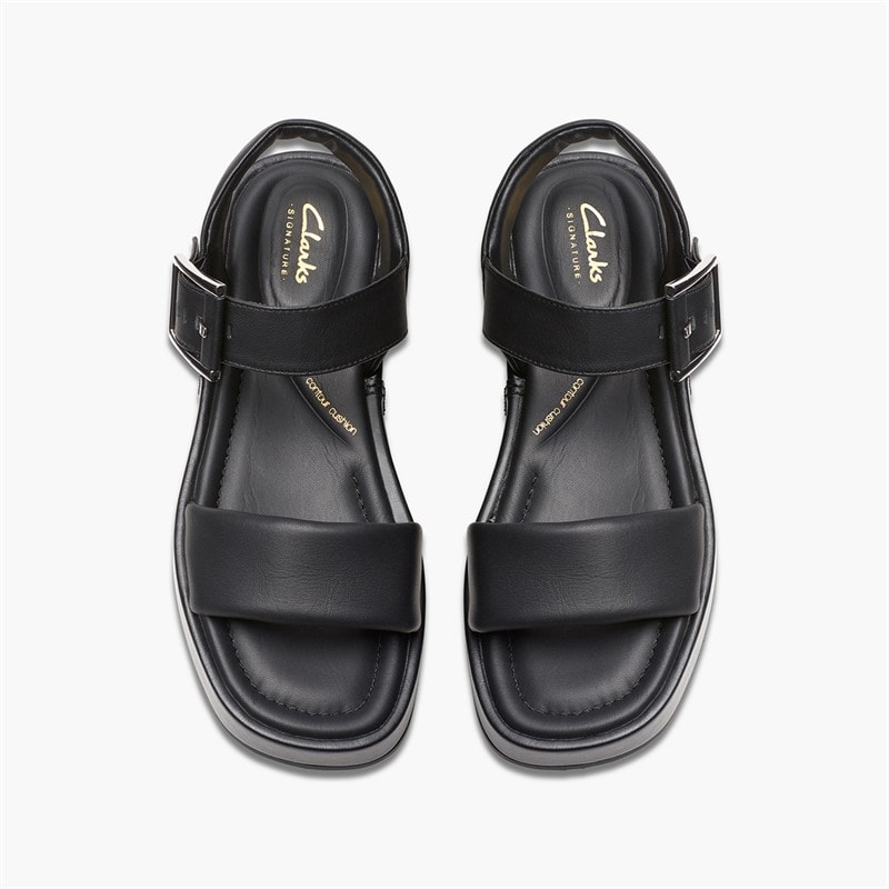 Clarks Womens Alda D-Fit Strap Sandals Black - Image 4