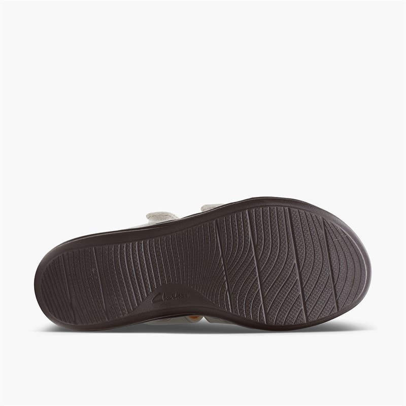 Clarks Womens Laurieann Cove D-Fit Sandals White - Image 2
