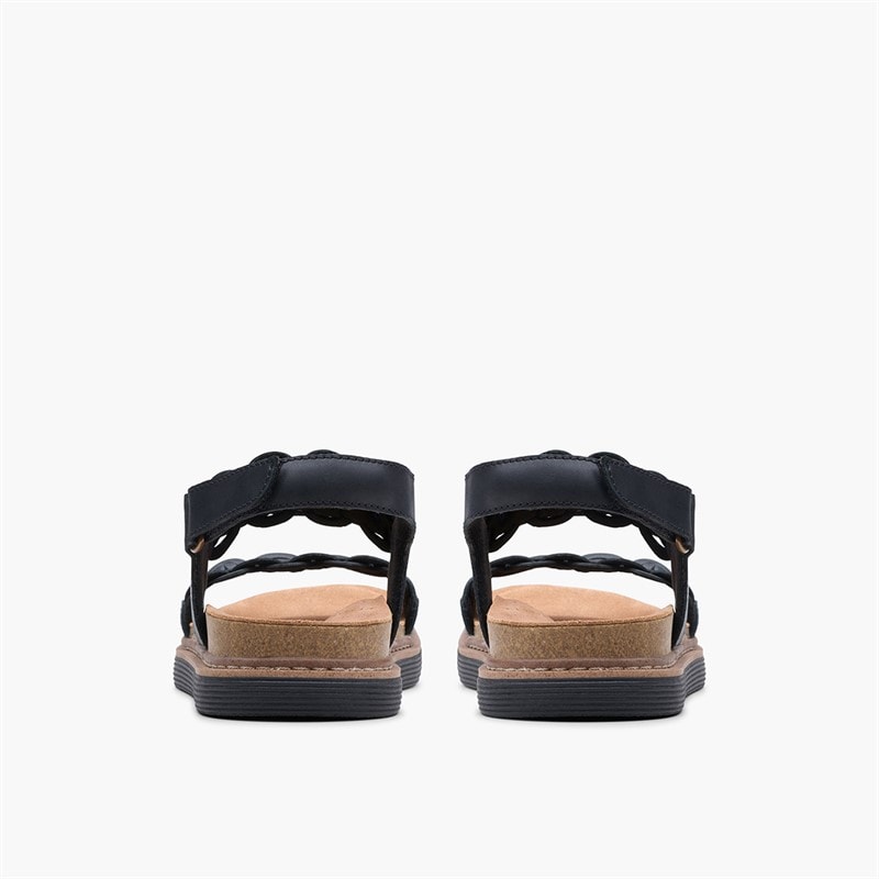 Clarks Womens Arwell Glide D-Fit Sandals Black - Image 3