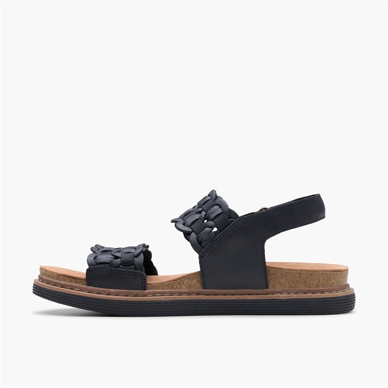 Clarks Womens Arwell Glide D-Fit Sandals Black - Image 5