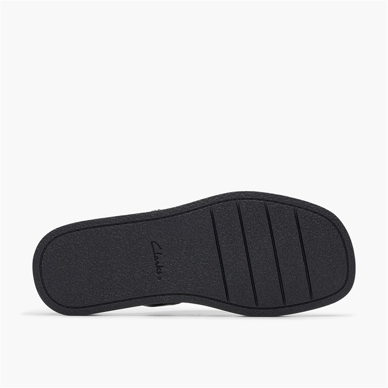 Clarks Womens Alda Glide D-Fit Sliders Black - Image 2