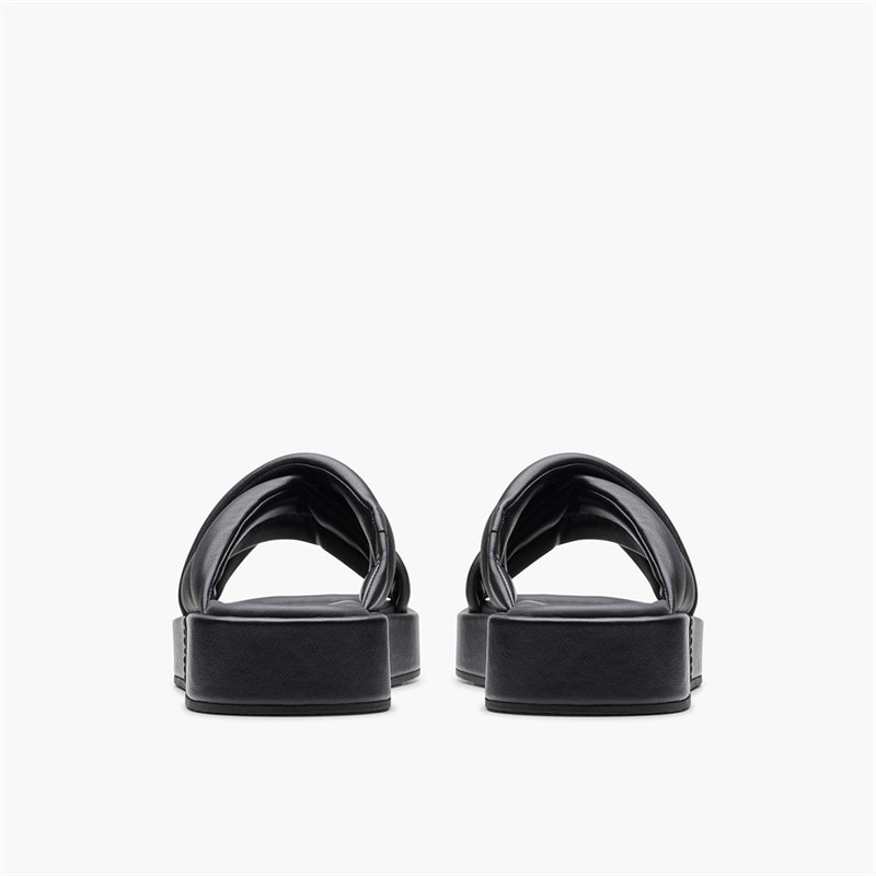 Clarks Womens Alda Glide D-Fit Sliders Black - Image 3
