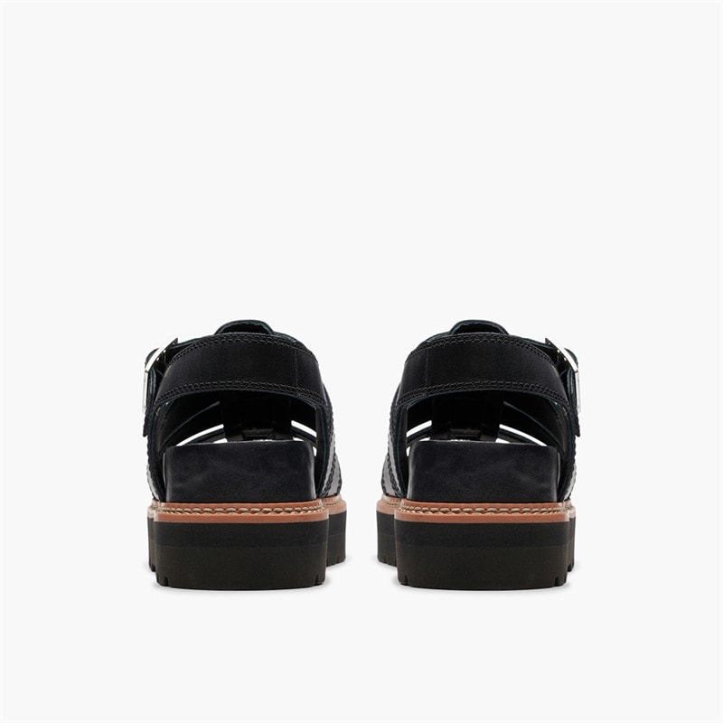 Clarks Womens Orianna Twist D-Fit Sandals Black - Image 3