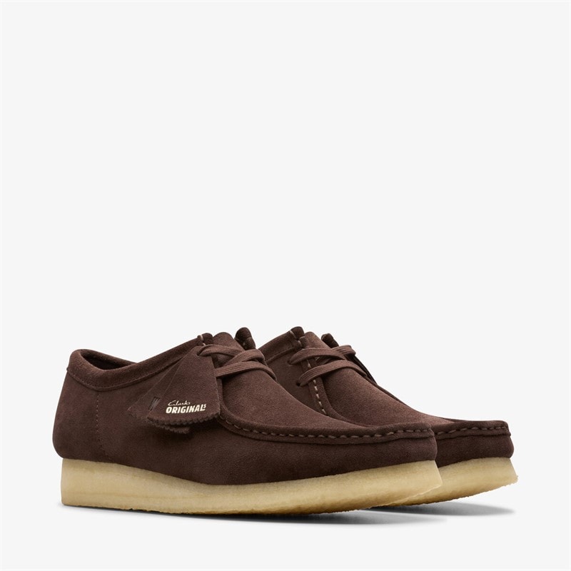 Clarks Mens Originals 2 Wallabee Shoes 5230 Dark Brown Suede - Image 2