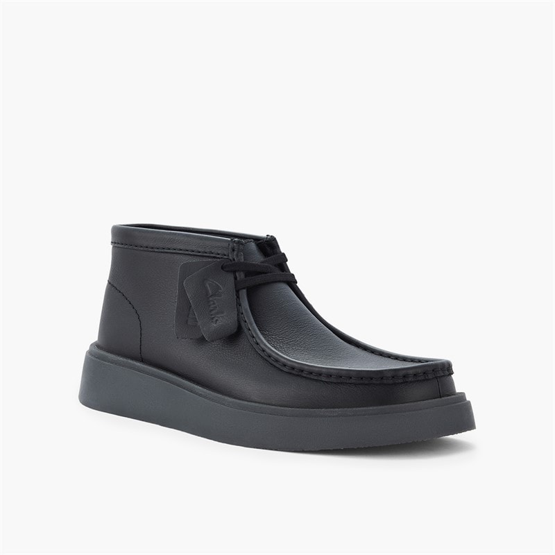 Clarks Mens Torview Moc Boots Black Leather - Image 4