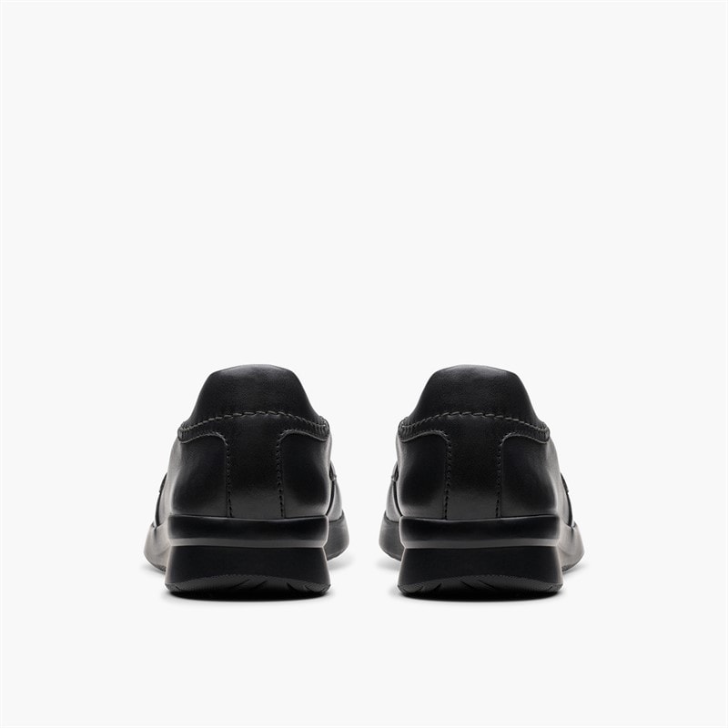 Clarks Womens Ellowyn Penny Loafers Black Leather - Image 3
