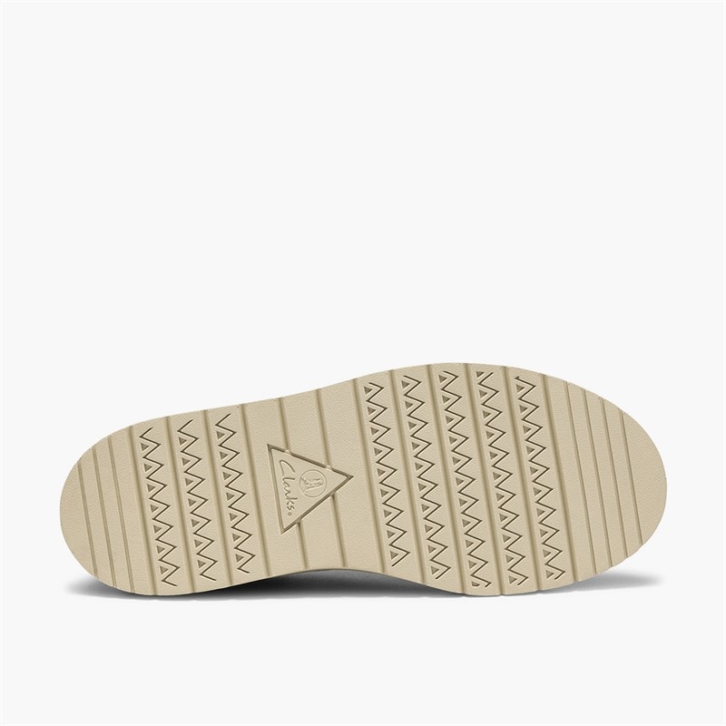 Clarks Mens Polden Moc Shoes Olive Canvas - Image 3
