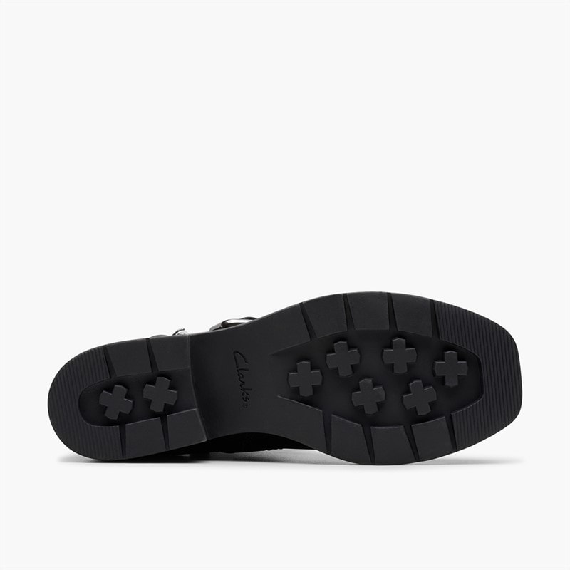 Clarks Womens Rebelle Buckle Boots Black Leather - Image 3