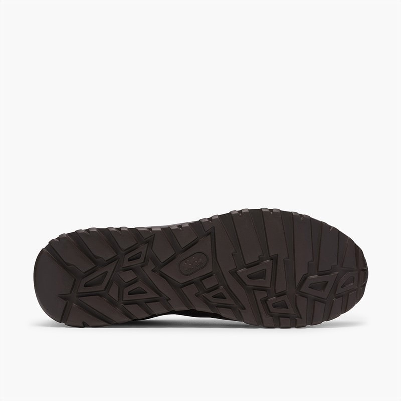 Clarks Mens Radwell Tie Trainers Brown Leather - Image 3