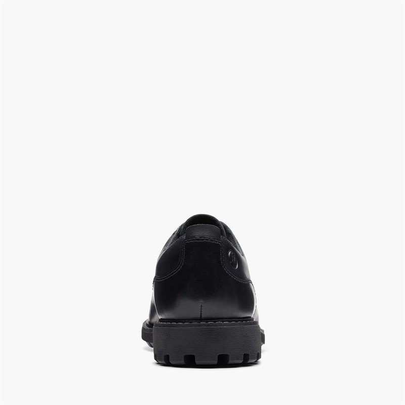 Clarks Mens Batcombe Lace Up Shoes Black Leather - Image 3