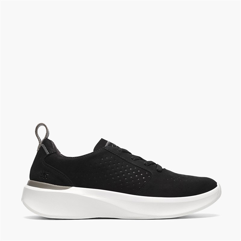 Clarks Mens Solvena Style Trainers Black