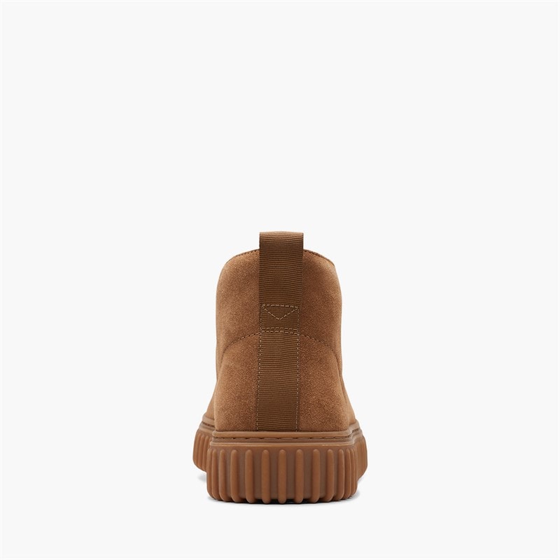 Clarks Mens Torhill Desert Boots Cognac Suede - Image 3