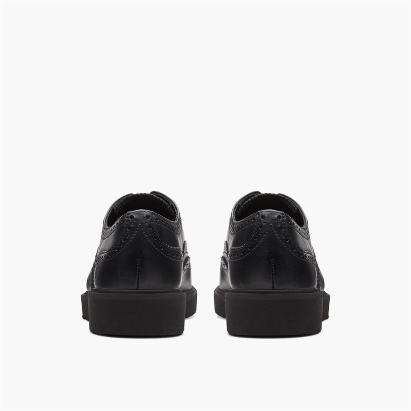 Clarks Womens Glickly Brogue 2 Shoes Black Leather - Image 5