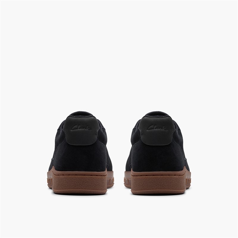 Clarks Mens Craft Rally Ace Trainers Black Suede - Image 3