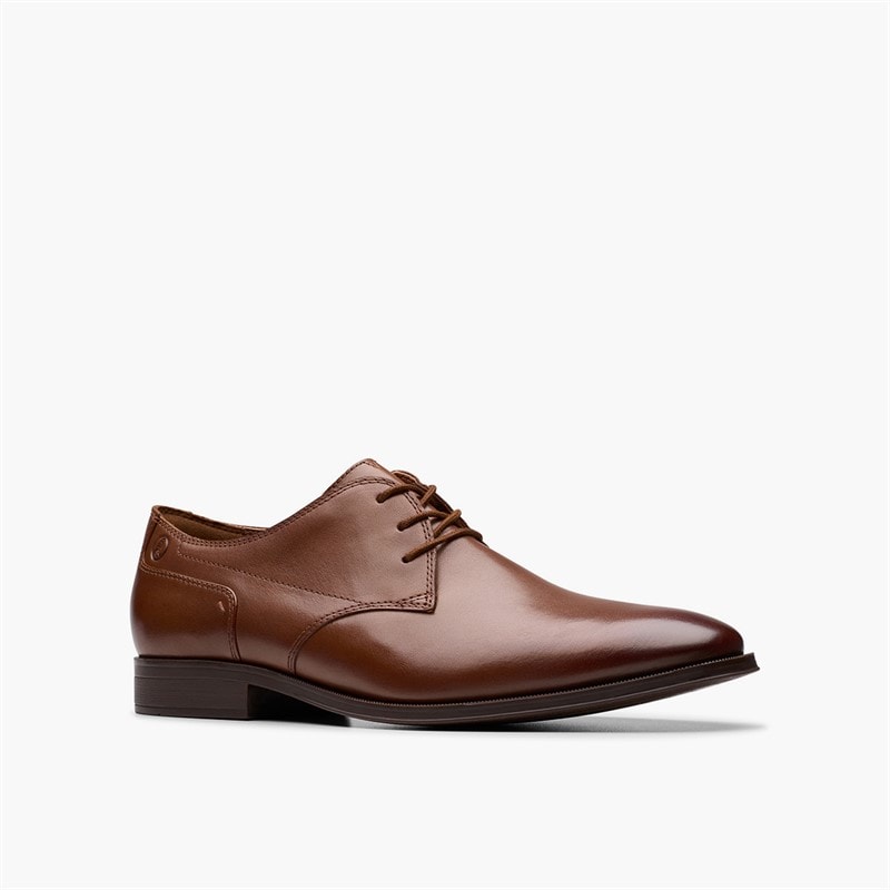 Clarks Mens Paulton Lace Up Shoes Tan - Image 4