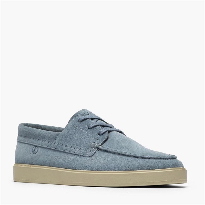 Clarks Mens Lockford Boat Shoes Light Blue - Image 4