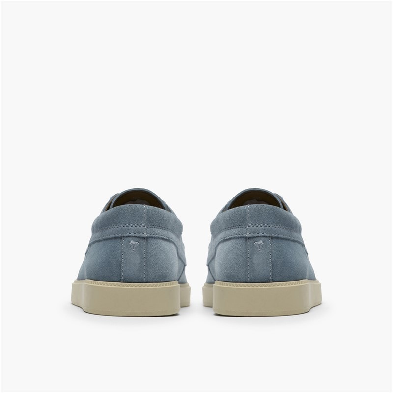 Clarks Mens Lockford Boat Shoes Light Blue - Image 5