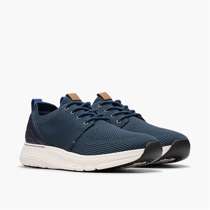 Clarks Mens Motion Trek Trainers Mx Navy - Image 4