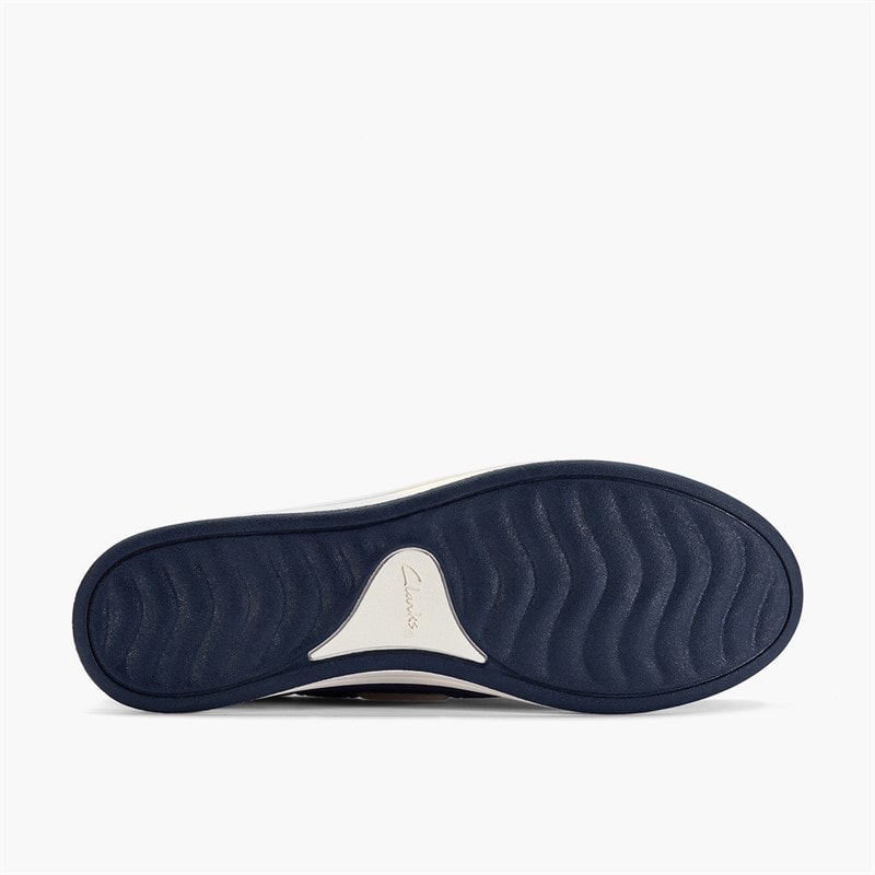 Clarks Womens Brinkley Edge Boat Shoes Navy Canvas - Image 3
