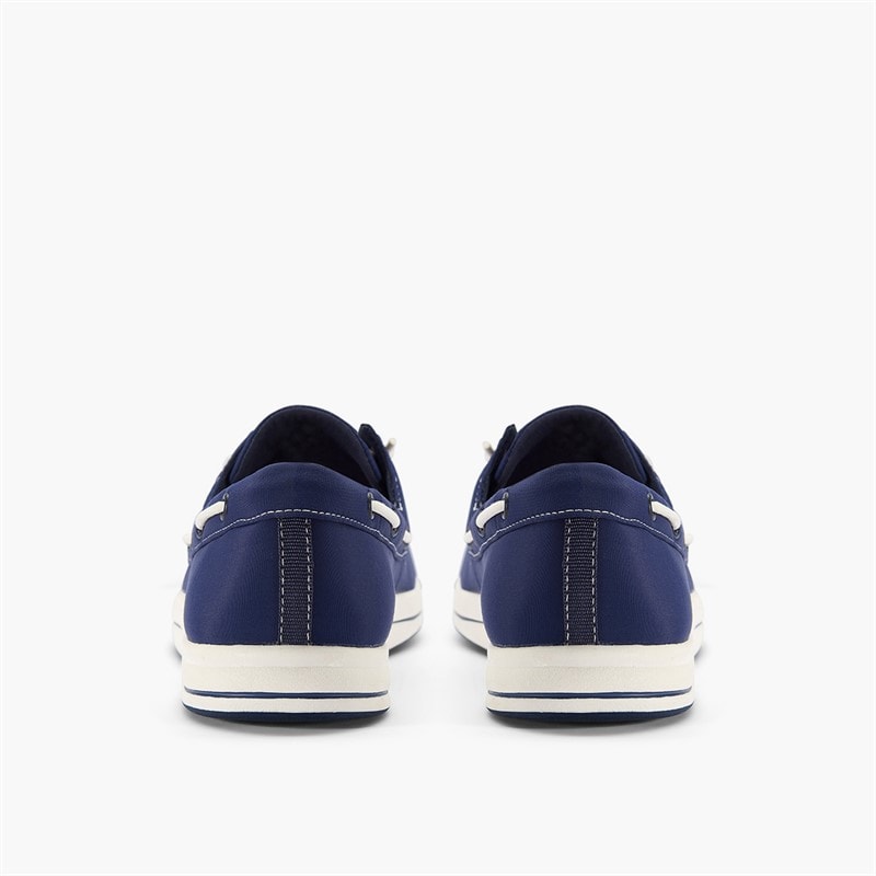 Clarks Womens Brinkley Edge Boat Shoes Navy Canvas - Image 4