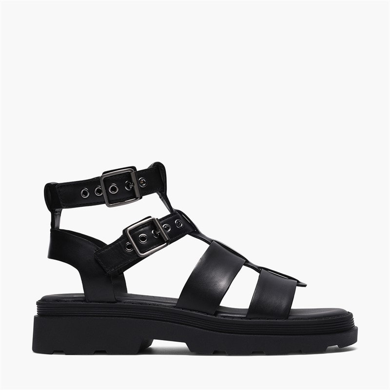 Clarks Womens Orinoco 3 Cove Sandals Black Leather