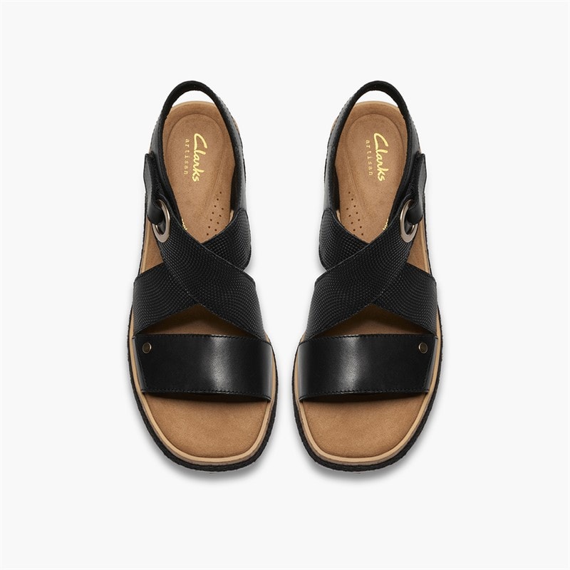 Clarks Womens Kidiki Sun Sandals Black Combi - Image 2