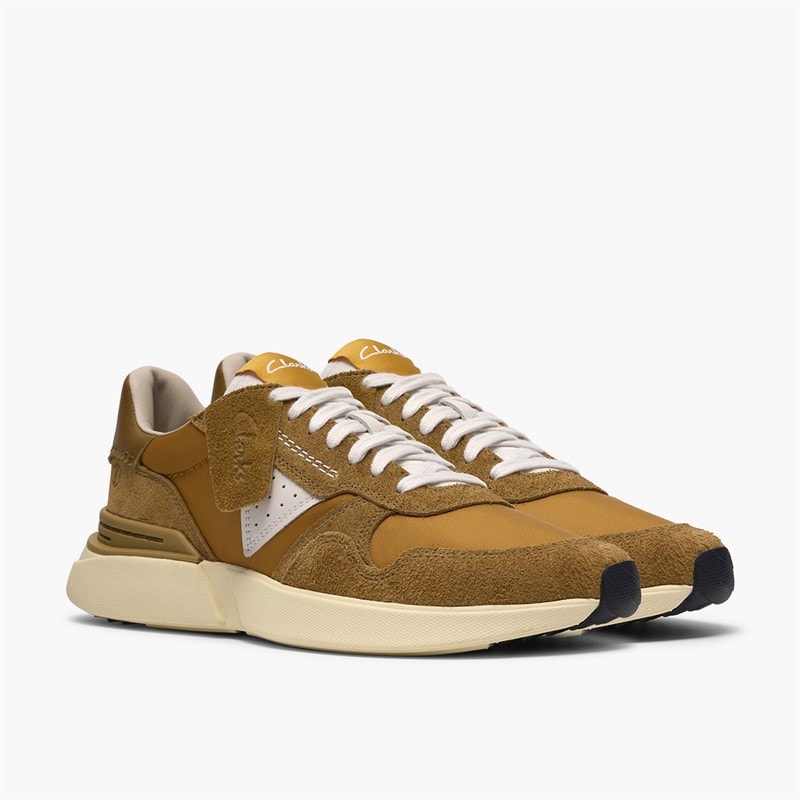Clarks Mens Craft Wick Trainers Ochre - Image 3