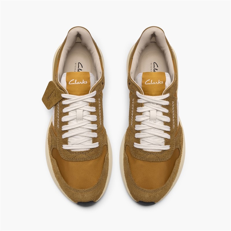 Clarks Mens Craft Wick Trainers Ochre - Image 4