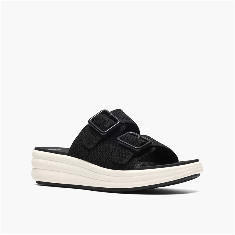 Clarks Womens Drift Faye Sandals Black - Image 4