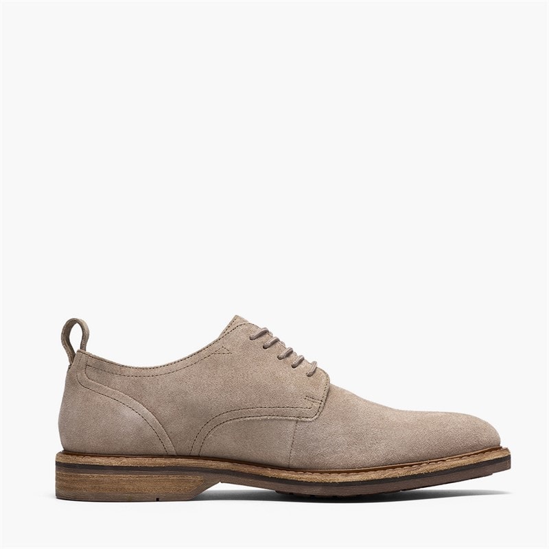 Clarks Mens Aldwin Lace Up Shoes Grey Suede
