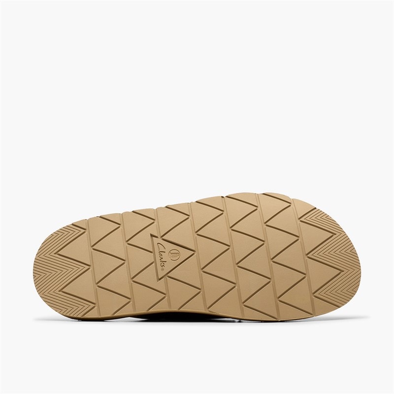 Clarks Mens Solsbury Dual Strap Sandals Beeswax Leather - Image 3