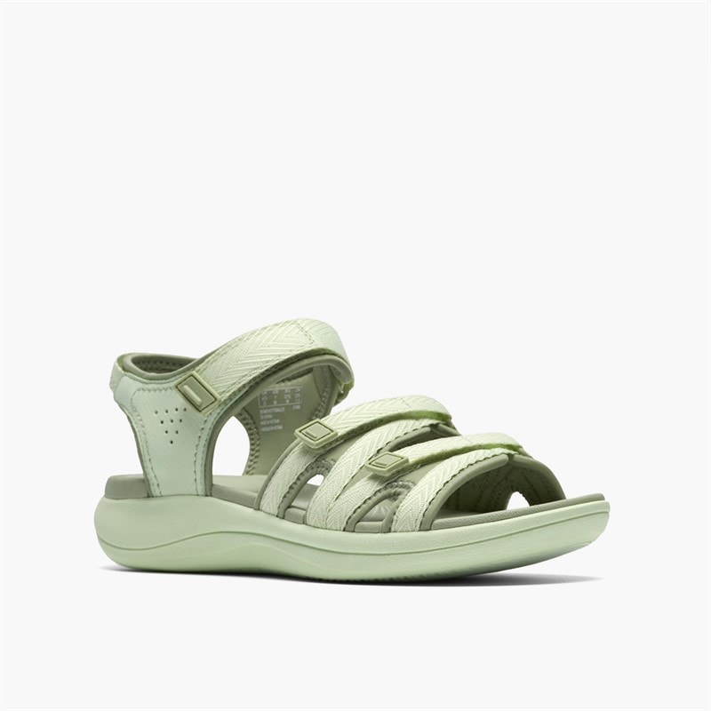 Clarks Womens Mira Madi Sandals Light Olive Combi - Image 4