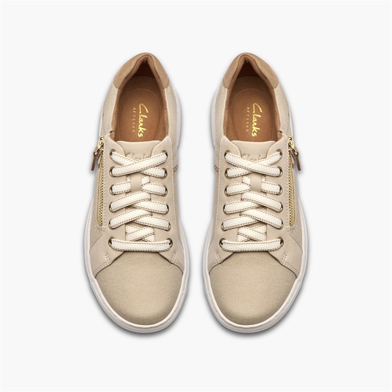 Clarks Womens Nalle Zen Trainers Cream - Image 2
