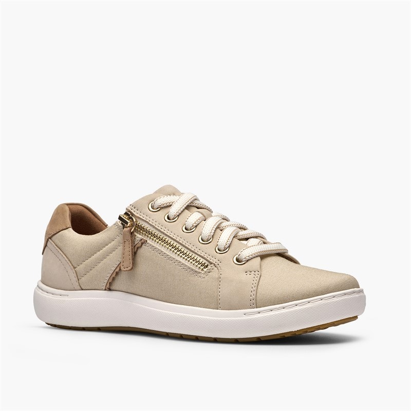 Clarks Womens Nalle Zen Trainers Cream - Image 4