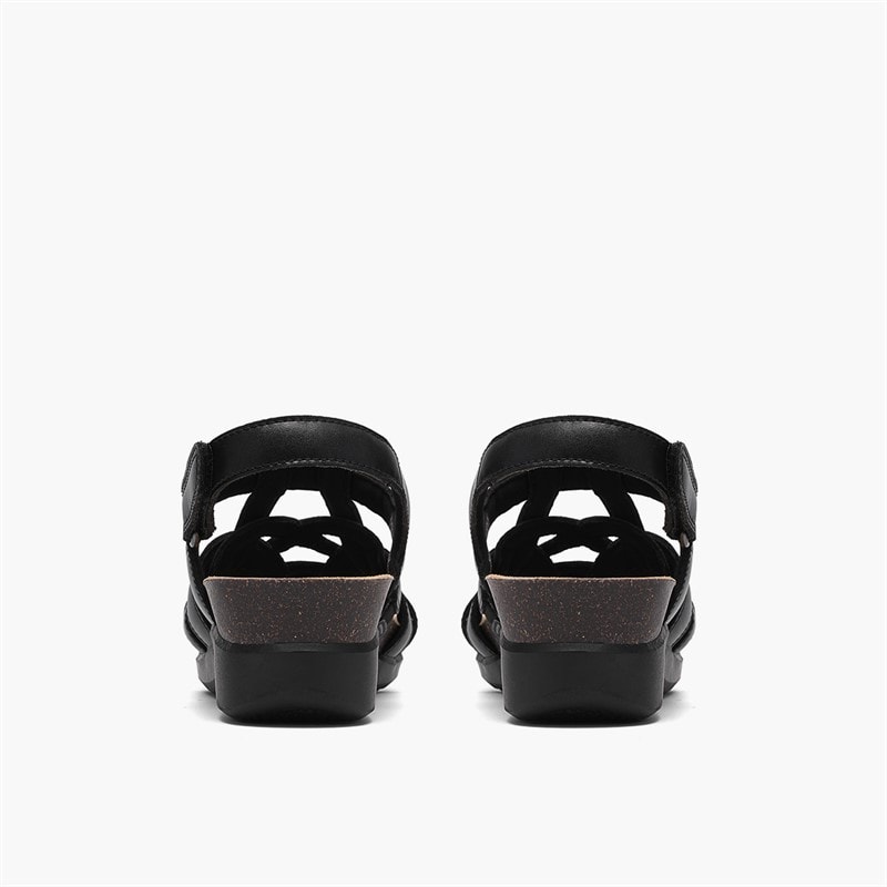 Clarks Womens Calenne Gracie Wedge Sandals Black Combi - Image 5