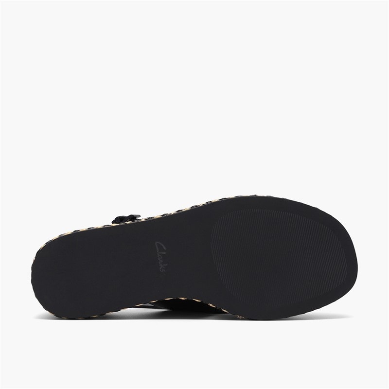Clarks Womens Tessiah Cross Strap Sandals Black Interest - Image 3
