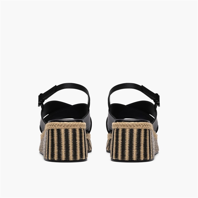 Clarks Womens Tessiah Cross Strap Sandals Black Interest - Image 5