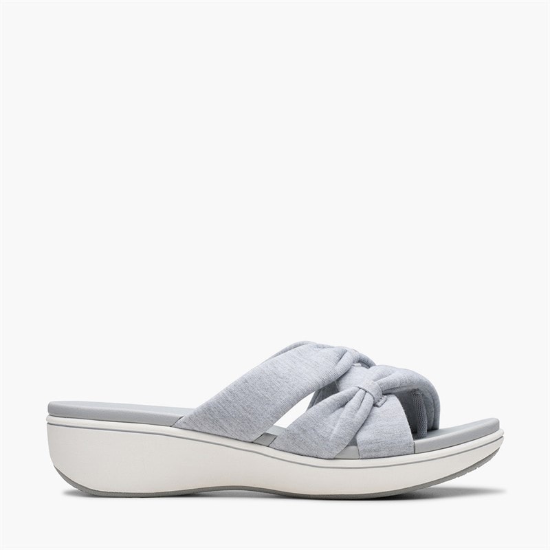 Clarks Womens Brinkley Rae Ava Sandals Light Grey