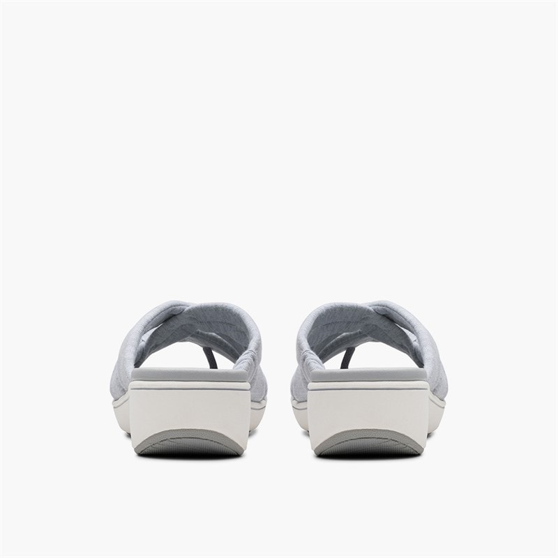Clarks Womens Brinkley Rae Ava Sandals Light Grey - Image 5