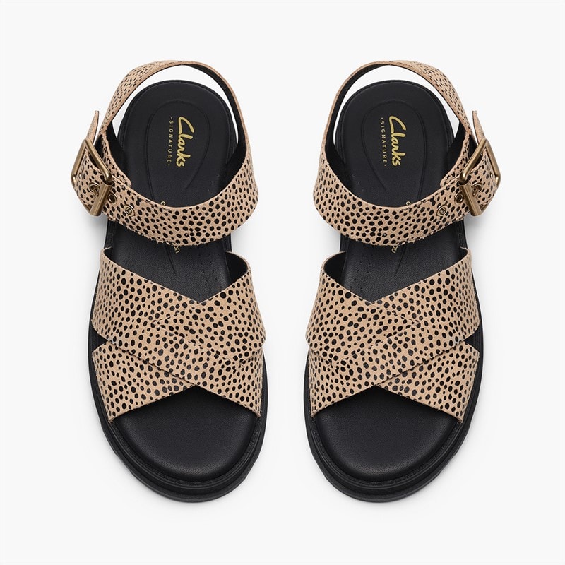 Clarks Womens Orinoco 3 Cove Sandals Animal Print - Image 2