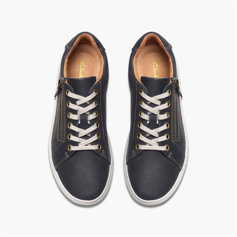 Clarks Womens Nalle Trainers Navy Nubuck - Image 4
