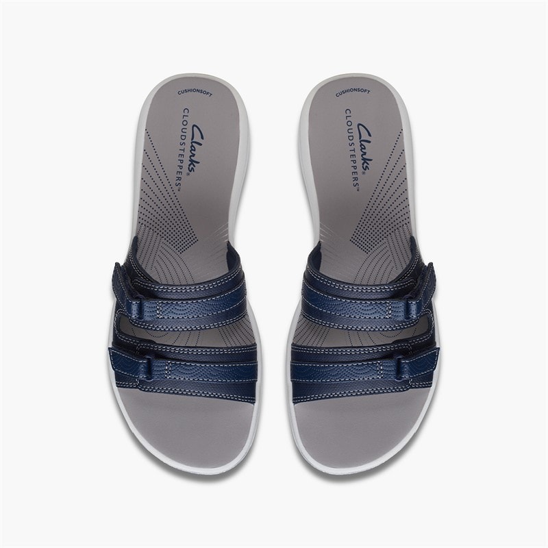 Clarks Womens Brinkley Piper Sandals Navy - Image 2