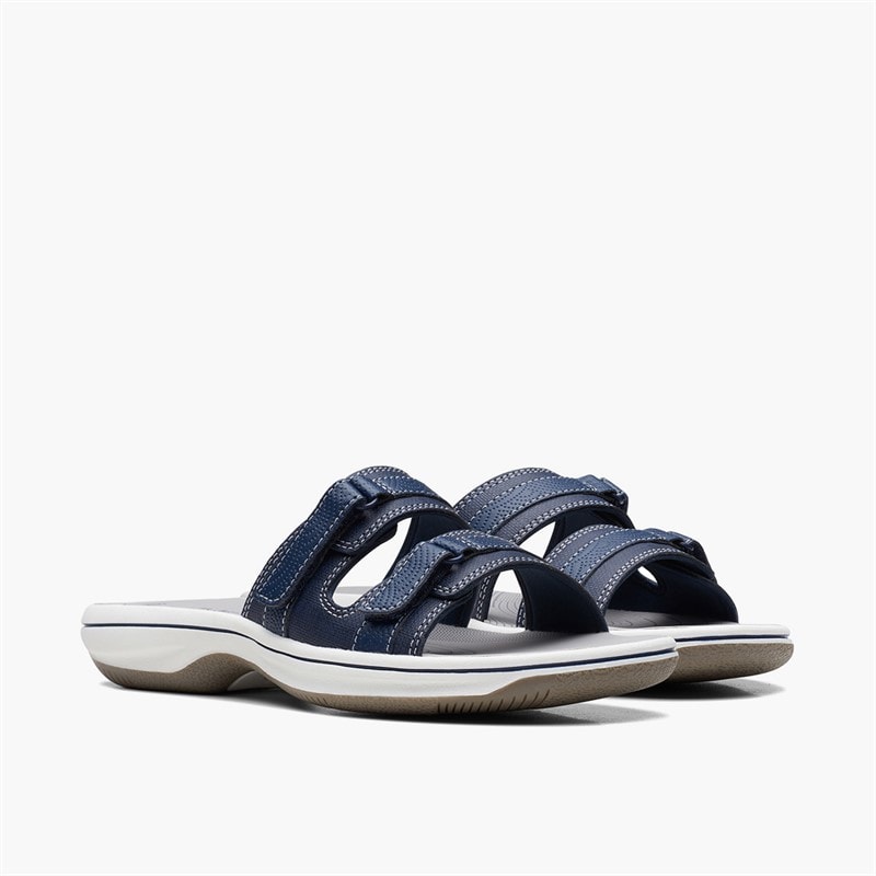 Clarks Womens Brinkley Piper Sandals Navy - Image 4