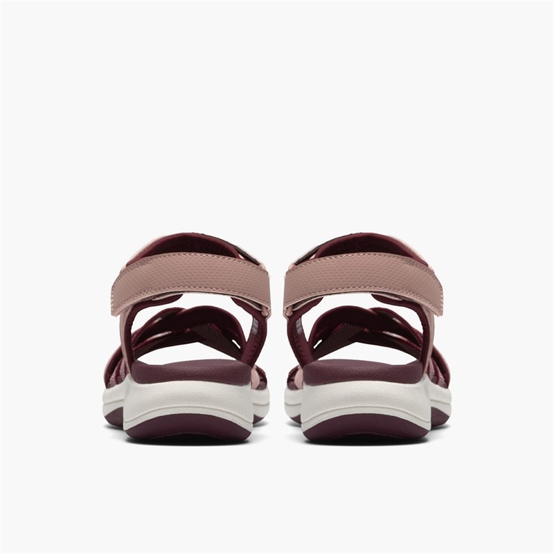 Clarks Womens Mira Shore Sandals Maroon - Image 5